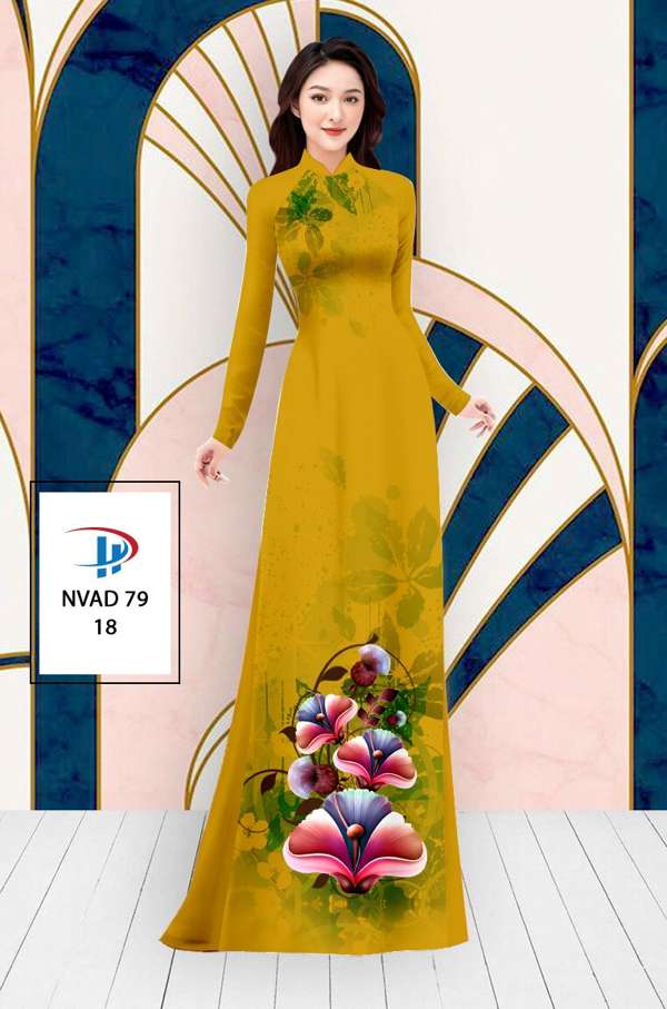 Vải Áo Dài Hoa In 3D AD NVAD79 52